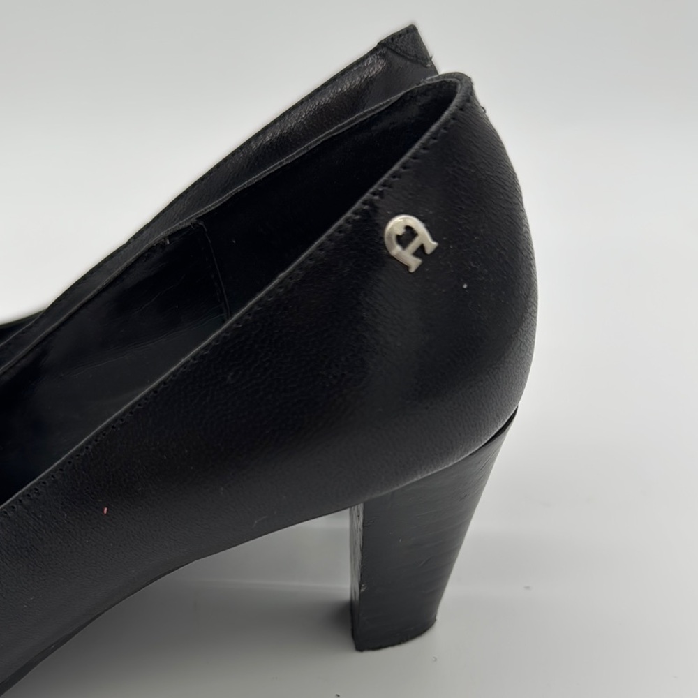 Etienne Aigner Black Heels Classic Professional Design Size 6 - Picture 7 of 9